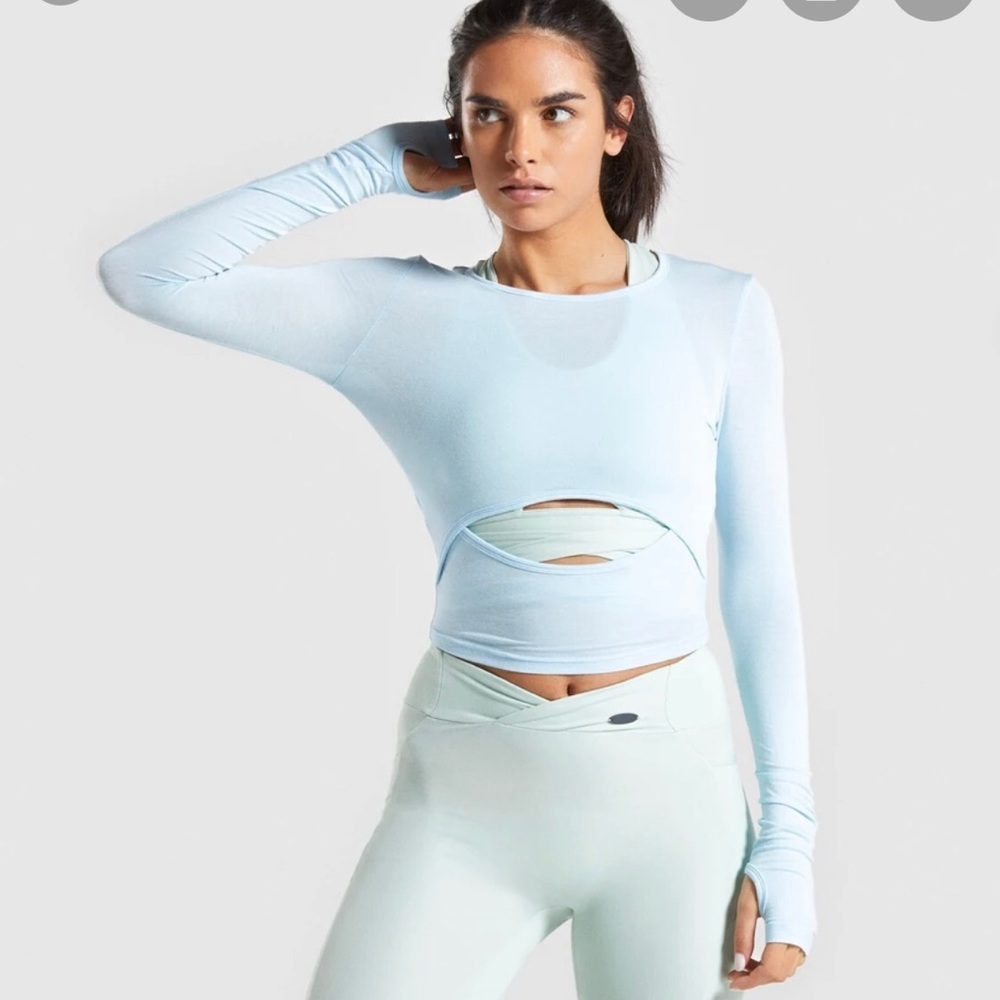 Gymshark Light Blue Long Sleeve Top